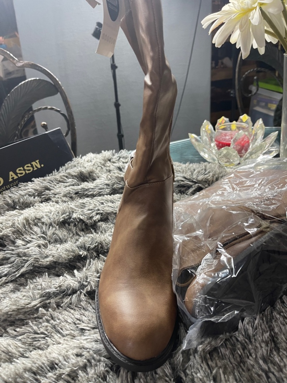 U.S. Polo Assn. Tall Cognac Riding Boots